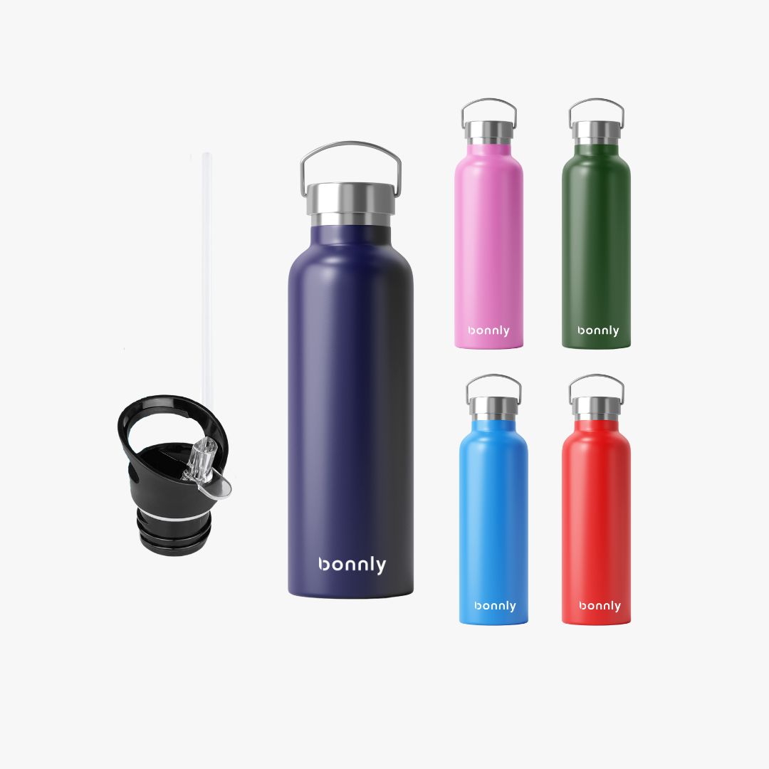 Bonnly Bottle Original 600ml — Free Lid & Straw Included